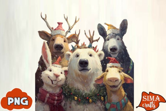 Download Christmas Animals Celebrating Polar Bear - Animal Collection