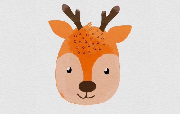 Download Cute Woodland Watercolor Animal| Deer - Animal Collection