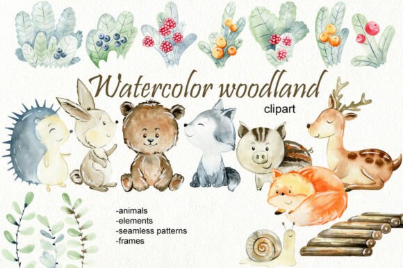 Download Watercolor Forest Animals Clipart. - Animal Collection
