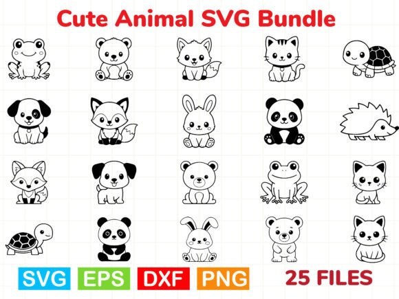 Download Cute Animal SVG Bundle - Animal Collection