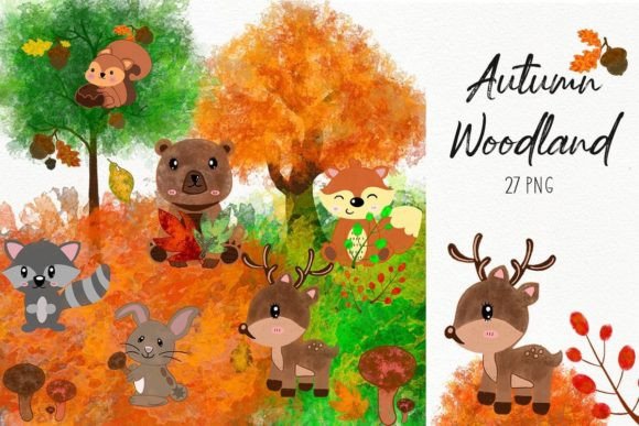Download Watercolor Autumn Animals - Animal Collection
