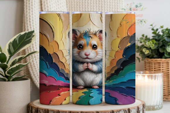 Download Whimsical Animal Art Painting Tumbler - Animal Collection