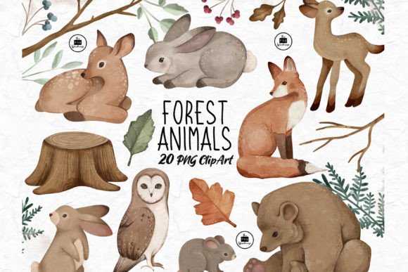 Download Forest Animals - PNG Clipart Set - Animal Collection