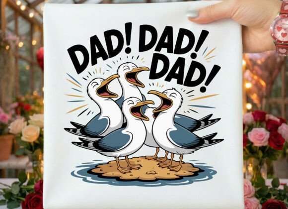 Download Dad Father's Day Seagull Funny Shirt PNG - Day Collection