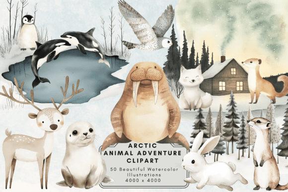 Download Arctic Animal Adventure Clipart - Animal Collection