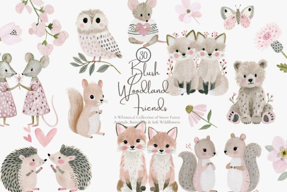 Download Oodland Animal Watercolor Clipart Set - Animal Collection