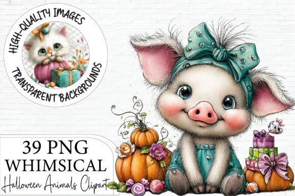 Download Whimsical Halloween Animals Clipart - Animal Collection