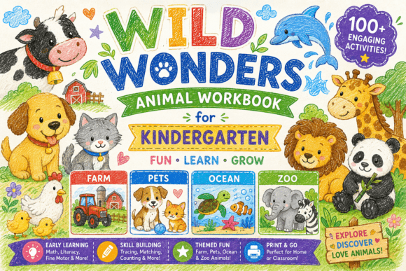 Download Wild Wonders Animal Workbook for K - Animal Collection