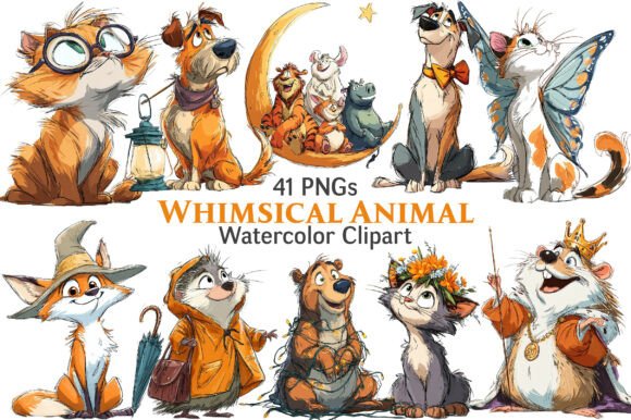 Download Whimsical Animal Clipart - Animal Collection