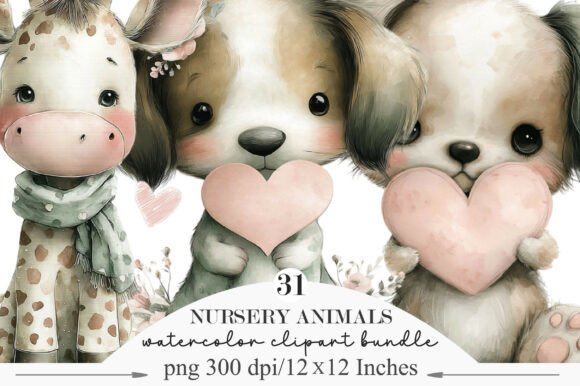 Download Valentine and Nursery Animals Set - Animal Collection