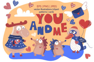 Download Valentine Cartoon Animal Bundle - Animal Collection