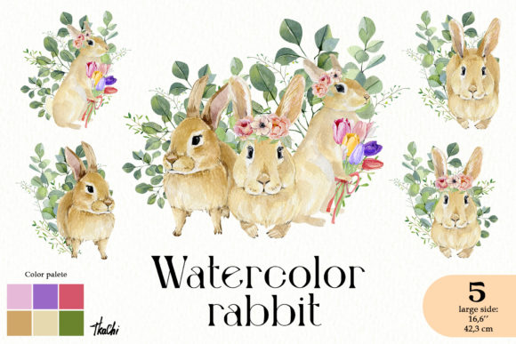 Download Watercolor Animal Rabbit Clipart Png - Animal Collection