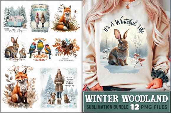 Download Winter Woodland PNG Sublimation Bundle - Winter woodland png Collection