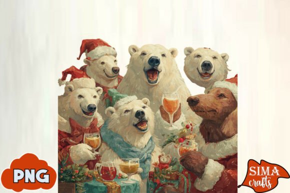 Download Christmas Animals Celebrating Polar Bear - Animal Collection