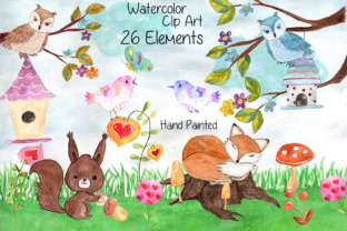 Download Watercolor Forest Animals Clip Art - Animal Collection