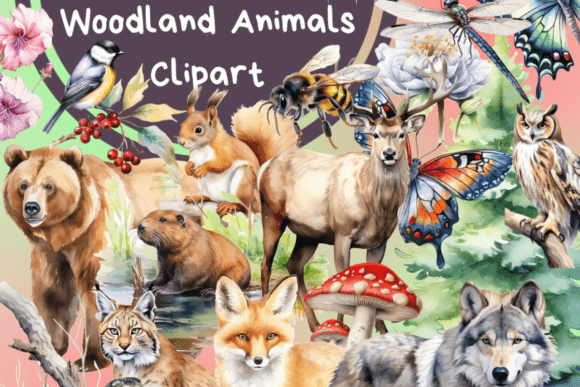 Download Cute Watercolor Woodland Animals Clipart - Animal Collection