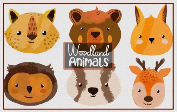 Download Cute Woodland Watercolor Animals - Animal Collection