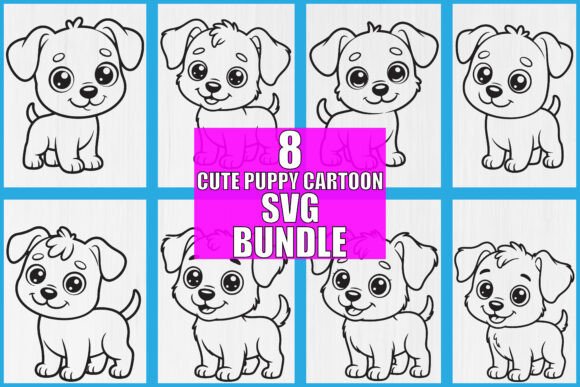Download Cute Puppy Cartoon Svg Bundle - Premium Bundle