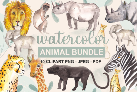 Download Watercolor Animal Bundle - Animal Collection