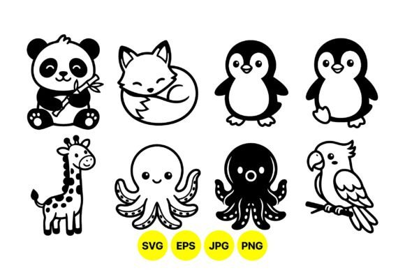 Download Cute Animal SVG Clipart Pack - Animal Collection