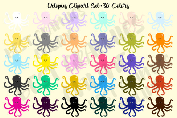 Download Octopus Clipart Set, Sea Animal Creature - Animal Collection