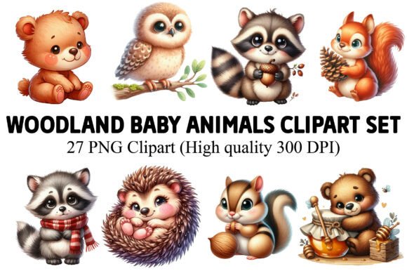 Download Woodland Baby Animals Clipart Set - Animal Collection