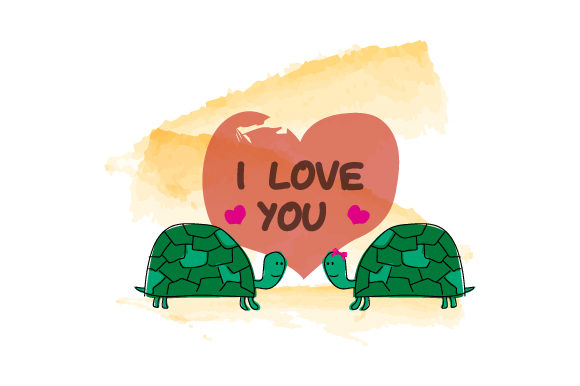 Download Hand Drawn Couple Cartoon Animal Turtle - Animal Collection