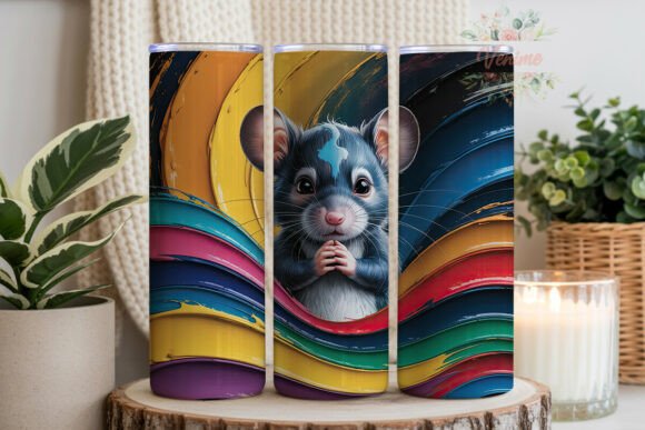 Download Whimsical Animal Art Painting Tumbler - Animal Collection