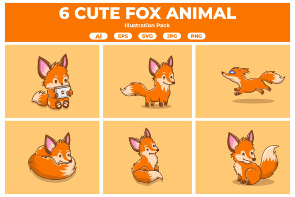 Download Fox Cute Cartoon Animal Collection - Animal Collection