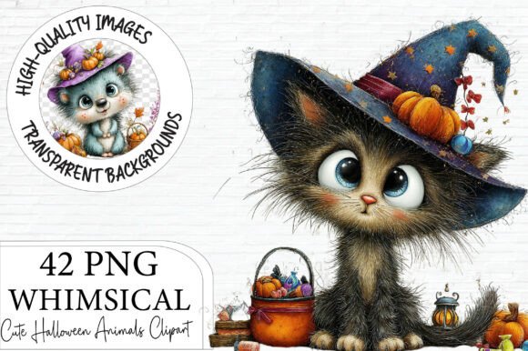 Download Cute Halloween Animals Clipart Bundle - Animal Collection