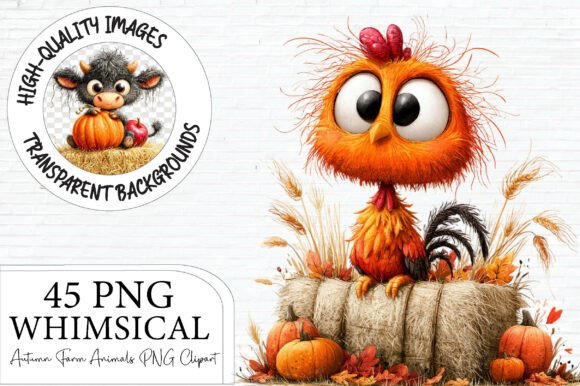 Download Whimsical Autumn Farm Animals Clipart - Animal Collection