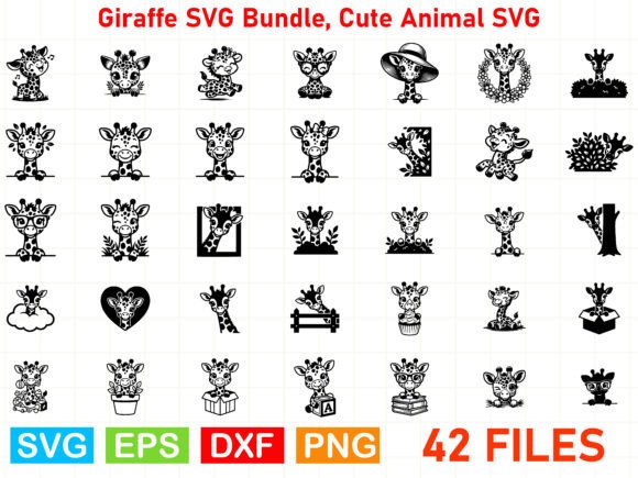 Download Giraffe SVG Bundle, Cute Animal SVG - Animal Collection
