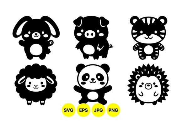 Download Cute Animal SVG Character Pack - Animal Collection