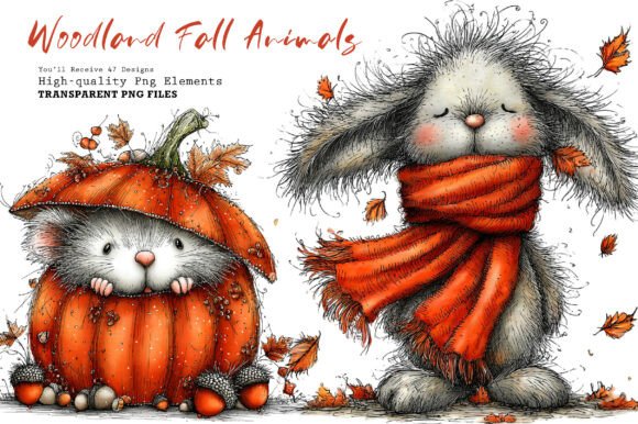 Download Whimsical Woodland Fall Animals - Animal Collection