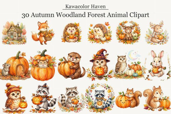 Download Autumn Woodland Forest Animal Clipart - Animal Collection