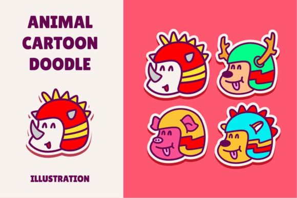 Download Cartoon Animal Doodle Design - Animal Collection