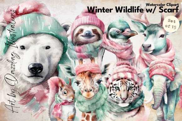 Download Watercolor Wildlife Winter Animals - Animal Collection