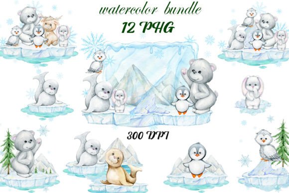 Download Christmas Winter Clipart Bundle. Animals - Animal Collection