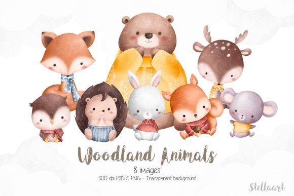 Download Watercolor Woodland Animals Character - Animal Collection