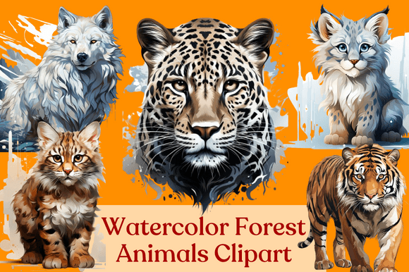 Download Watercolor Forest Animals Clipart - Animal Collection