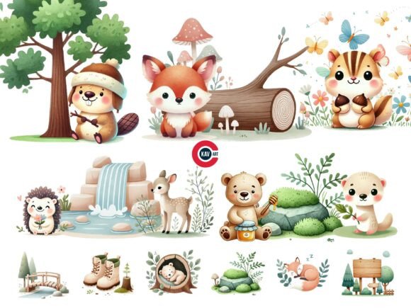 Download Woodland or Forest Animals PNG Cliparts - Animal Collection