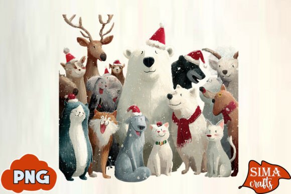 Download Christmas Animals Celebrating Polar Bear - Animal Collection