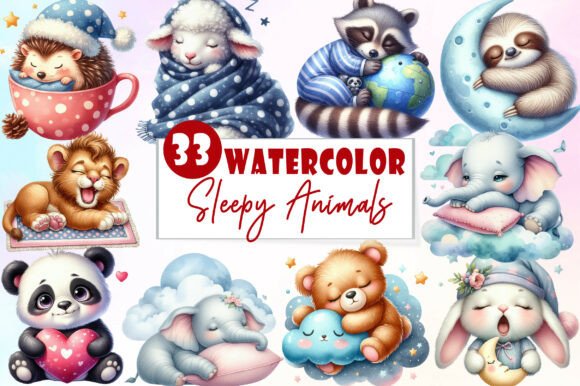Download Sweet Dreams Sign,Sleepy Animals Clipart - Animal Collection