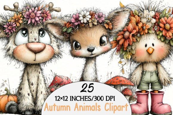 Download Watercolor Autumn Animals Clipart - Animal Collection