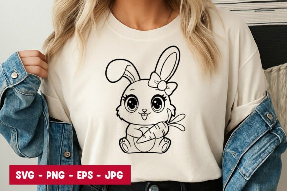 Download Cute Baby Bunny Cartoon Animal SVG PNG - Premium Resources
