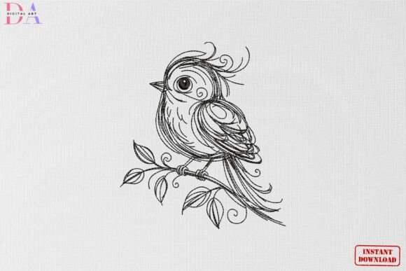 Download Cute Bird Sketch Nature Animal Art - Animal Collection
