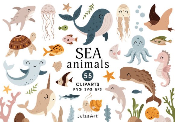Download Sea Animals Clipart, Undersea World Svg - Animal Collection