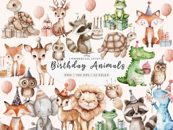 Download Birthday Baby Animal Clipart, Birthday - Day Collection