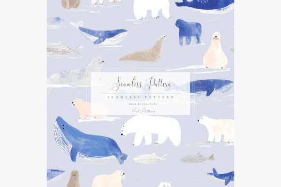 Download Arctic Animals Seamless Pattern PNG - Animal Collection