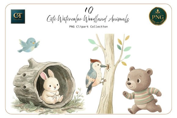 Download Cute Watercolor Woodland Animals Set - Animal Collection